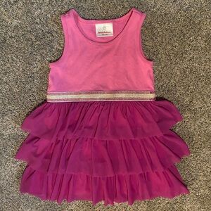 Hanna Andersson Fuchsia Layered Dress